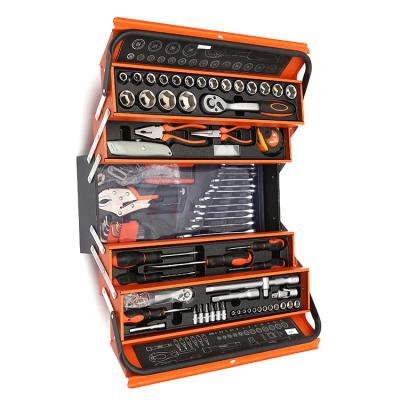 China 85PCS Auto Repair Tool Kit Tool Kits Metal Box Set 85pcs Socket Wrench Set For Car Repair for sale