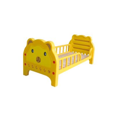 China Plastic wooden cartoon children stackable kindergarten bed for sale