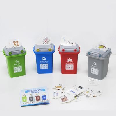 中国 Children General Education Waste Sorting Dustbin Plastic Classification Bin toy plastic garbage can 販売のため