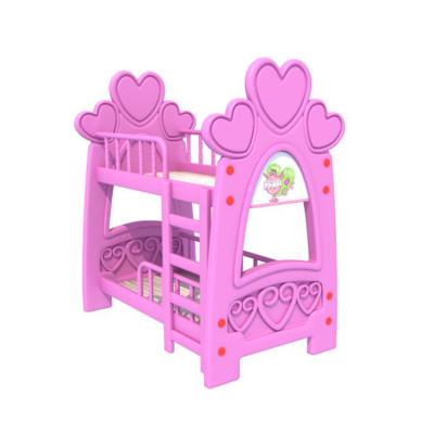 China Kindergarten coloful plastic mordren children bunk bed for sale