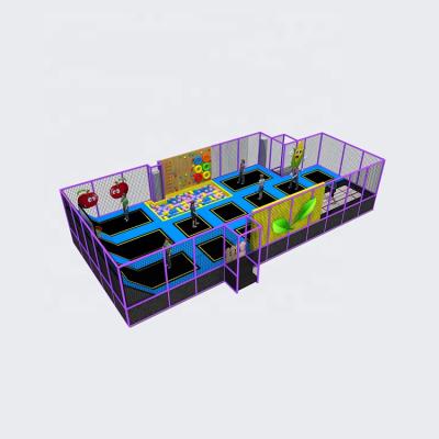 China Eco-friendly Indoor Commercial Bungee Trampoline Park with Ninja Course zu verkaufen