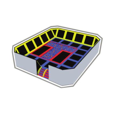 中国 Hot Sale Black And Yellow Leisure Kids Trampoline for kids and adults 販売のため