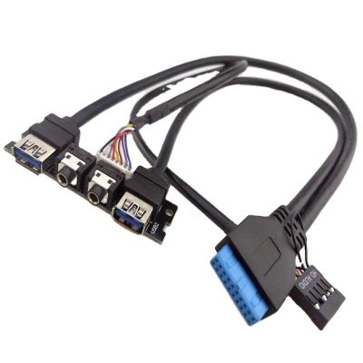 China Computer USB 3.0 X 2 Audio X2  Pc Case Front Panel Cable Computer Motherboard for sale