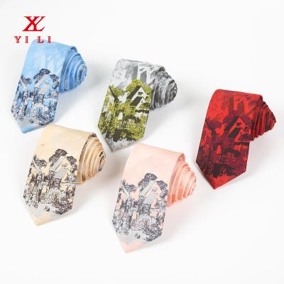 China YiLi China Floral Mens Handsome Custom Necktie Price for sale