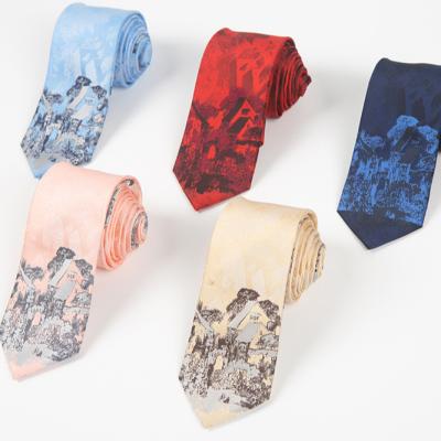 China YiLi Customized Men's Silk Jacquard Woven Chinese Neckties for sale