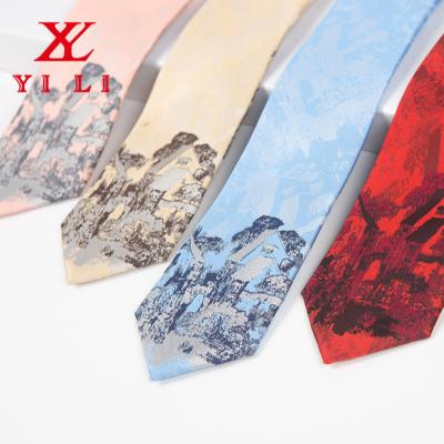 中国 YiLi Customized China Silk Woven Neckties Jacquard  Yi Li YL 42345 Yarn Dyed Woven 販売のため