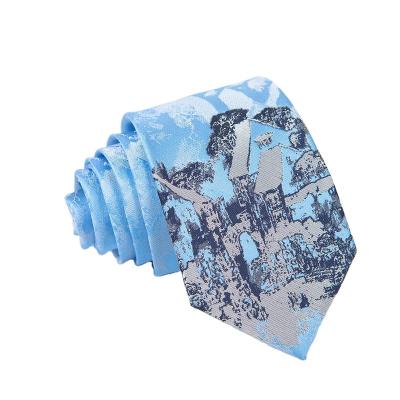 China YiLi Customized Jacquard Woven Men's Handsome Silk Necktie for sale