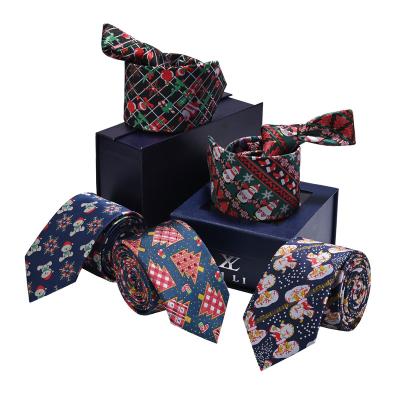 중국 YiLi OEM Custom Christmas Polyester Neck Ties Xmas Silk Ties Men BYQ1254 Decoration Necktie 판매용