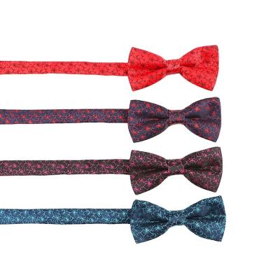 China YiLi Jacquard Woven Handmade Floral Paisley Bow Ties Men Silk for sale