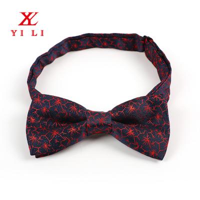 China YiLi Silk Jacquard Woven Handmade Floral Paisley Bow Ties Men for sale