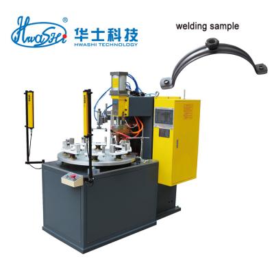 China Relay Parts HWASHI Automatic Pipe Flange Bracket Spot Welding Machine Automatic Assembly And Welding for sale