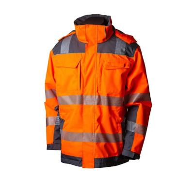 China Work Wearing High Visibility Winter Safety Reflective Workwear 2 Inner Detachable Quilted In 1 Long Sleeve Safety Jacket for sale