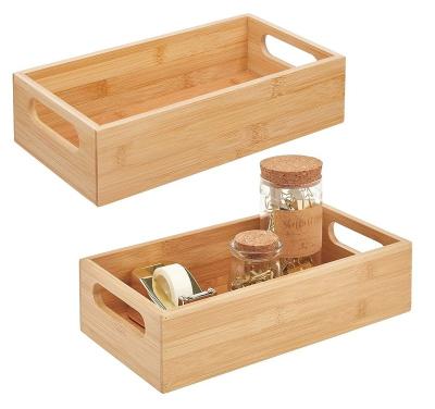 China Rectangle craft wooden box high quality modern handmade small food decorative storage for sale