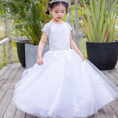 China Short Sleeve Bridesmaid Dresses Wedding Bridesmaid Sequins Tulle Puffy Skirt Kids Floor Length Birthday Party Pageant Girl Dress Dress for sale