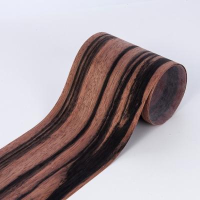 China Modern Decorative Machined Dark Edge Ebony Solid Wood Natural Wood Veneer for sale