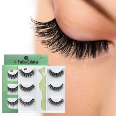 China Natural Invisible Eyelashes Mink Eyelashes Artificial Lashes Wholesale Eyelash Strip for sale