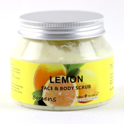 China Natural Private Label Fruit Body Anti Aging Scrub Exfoliate Whitening Body Scrub Pack for sale