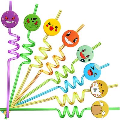 China Viable Weird Baby CHOOSE Colorful Drinking Straws Modeling Straw Fun Varied Twists Straws For Kids Birthday Party for sale