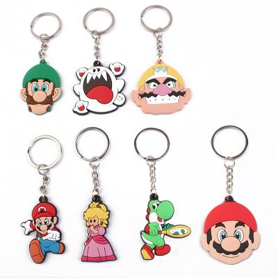 China Wholesale Cartoon Cute 3D PVC Key Chains 2022 Plastic Crystal Other Super Mario Plush Key Chains Custom Key Chains Kids Gifts for sale