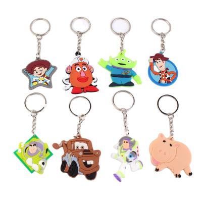 China Wholesale 2022 Cute Cartoon PVC 3D Key Chains Plastic Crystal Other Custom 2D Key Chains PVC Key Chain Soft Rubber Plastic Customized for sale