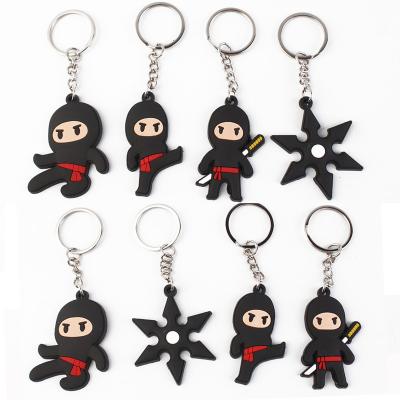 China Wholesale Amazon Ninja Party Kids Gift Cute Key Chains PVC 3D Custom Plastic Key Holder Key Chains Decoration For Women for sale