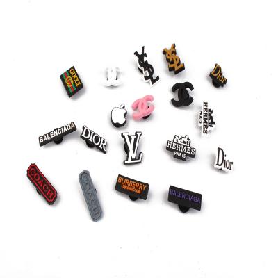 China Custom Charm Logo Styles Popular Croc Shoe Charms Clog Fit for Bracelets Shoe Decoration for Croc Buckle Kids Gift for sale