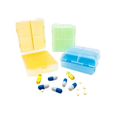 China New Design Mini 5 Compartment Mini Pill Box Multi Color Frosted Plastic Pill Box For Promotion for sale