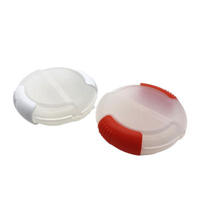 China Plastic Hot Tour Form Portable 2 Compartment Plastic Pill Box For Purse Or Pocket for sale