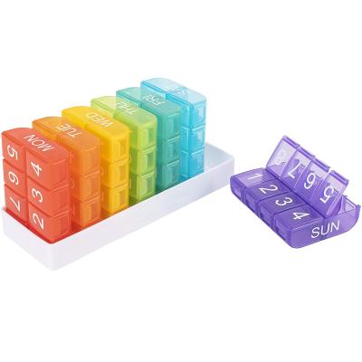 China Plastic 8 Times A Day X Large 7 Day Weekly Pill Organizer - Multicolor for sale