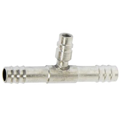 中国 Aluminium Auto Fittings Fuel Line Quick Connector Pipeline Through Pipe 販売のため