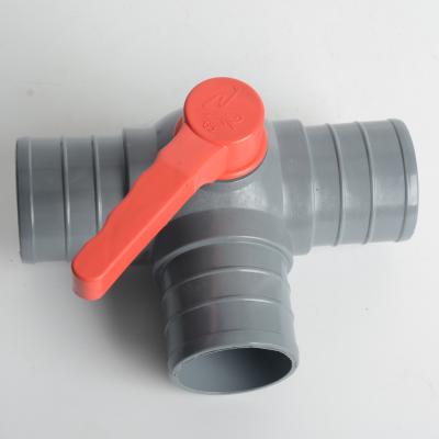 China Agricultural Metal PVC Ball Tee Valve for sale