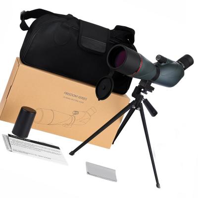 China 20-60X60 Porro Prism Spotting Scope Waterproof Square For Outdoor Bird Watching Target Shooting Archery Range With Tripod 20-60X60 for sale