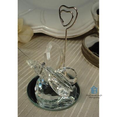 China Weddings Butterfly Shape Clear Crystal Hard Business Name Card Holder For Gift for sale