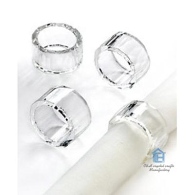 China Weddings Custom Small Crystal Solid Clear Crystal Napkin Ring On Sale for sale