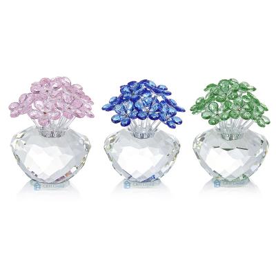 China Home decor k9 crystal glass flower for home decoration for sale