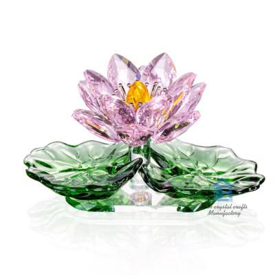 China China Hot Selling New Lotus Flower High Quality Crystal Wedding Souvenir Crystal Flowers for sale