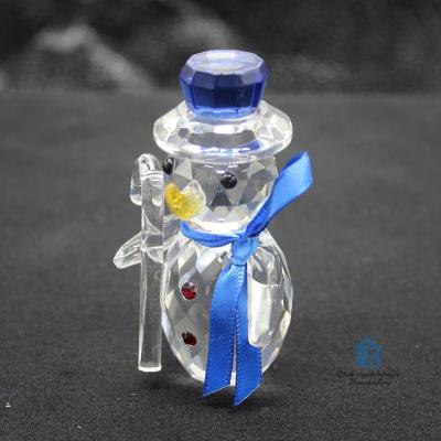 China China promotional gift christmas crystal gifts,crystal snowman,crystal figurines for wholesale for sale