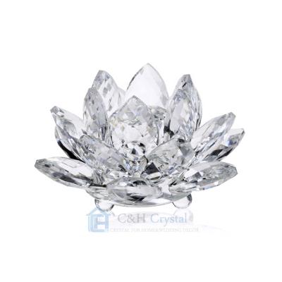 China Europe k9 crystal lotus flower for home decor and souvenir gift for sale