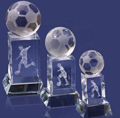 China China custom transparent crystal achievement award k9 trophy soccer award crystal trophy for souvenir gift for sale