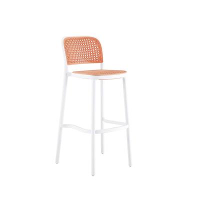 China Modern Nordic Dining Bar Chairs Height Plastic Counter Chair Modern Bar Stool High Bar Chairs for sale