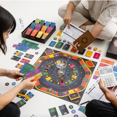 China Plastic Learning Finance Knowledge Game Simulator Wealth Flow Sand Table Board Game for sale