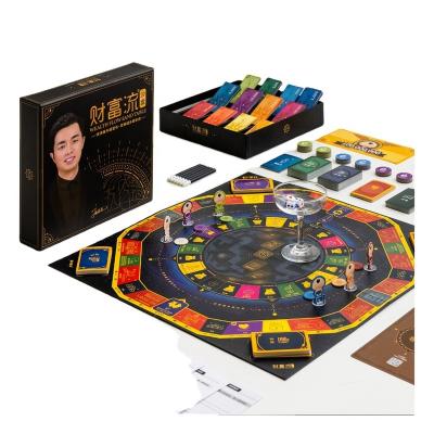 China Finance knowledge plastic sand table simulation brick label wealth flow sand table learning sand table board game for sale