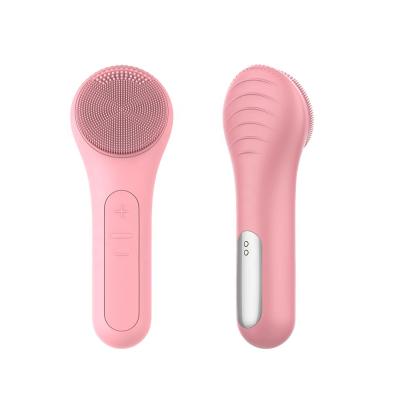 China Acne Treatment Heating Soft Vibration Brush Silica Gel Facial Massager Facial Cleansing Deep Cleansing Electric Brush for sale