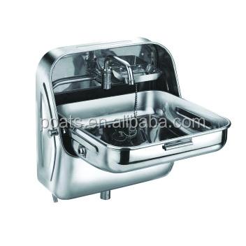 China Without Faucet RV Caravan SS Wallmount Camper Folding Hand Wash Kitchen Sink for sale