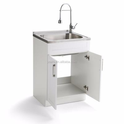 China Without Tap PS-661 Stainless Steel Laundry / Utility Sink And Cabinet / Ready Made Buffets With Sink for sale