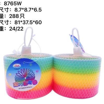 China Kids Eductional Toy Plastic Rainbow Slink y Toy Circle Slinki Stretchy Coil For Fun Chirldhood Friend Toys Good Quality for sale