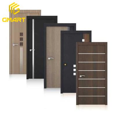 China Modern high quality fireproof plywood membrane doors, simple design plywood panel doors from China supplier for sale