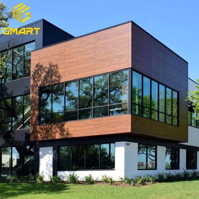 China Contemporary Exterior Gmart Hpl Panel Laminate Sheets Facade Wall Fenolico Fabricate Exterior Wood Panels for sale