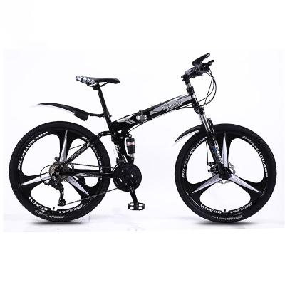 China 2021 New Design Steel Frame Mountain Bike Folding 21 Speed ​​Double Disc Brake Disc Brake Bicicles Steel Mountain for sale