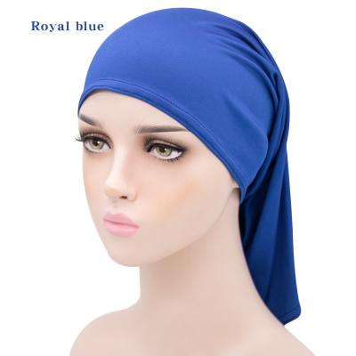 China Fashion Solid Color Muslim Inner Women Hijab Hood Cap Healthy Head Cover Underscarf Turbante Mujer Inner Hijab Hats for sale